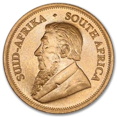 2022 1/10 oz South African Gold Krugerrand Coin Brilliant Uncirculated
