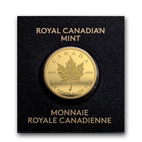 1 Gram .9999 Canadian Gold Maple Leaf Coin